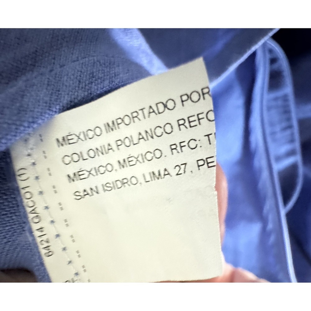 Adolfo Dominguez XL 100% Linen Wrap Jumpsuit Blue Wide Leg Tie Waist India Made - Picture 5 of 15